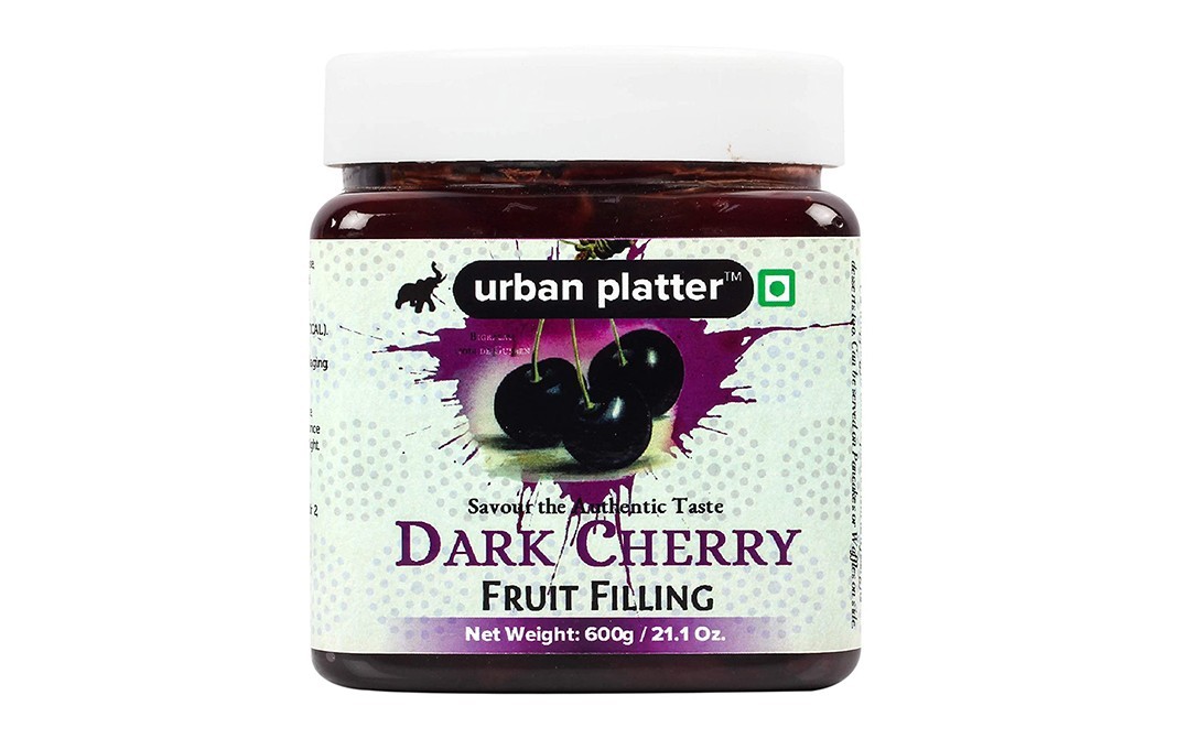 Urban Platter Dark Cherry Fruit Filling    Plastic Jar  600 grams